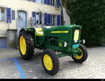 Oldtimer Traktor John Deere-Lanz 700 am Internationalen Oldtimer Treffen in Aarberg am 2023.08.13