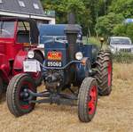 Lanz Bulldog D9506, BJ 1957, 45 PS, 1 Zyl, 10338 ccm, war auch zum Traktortreffen nach Keispelt gekommen. 09.08.2026