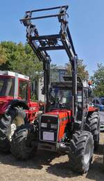 Massey Ferguson 362, BJ 1996, 62 PS, mit Frontlader, gesehen beim Oldtimertreffen in Nocher.