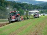 Feldbearbeitung beim Schlütertreffen am Kirchheimer See, September 2012    