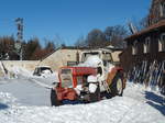 Alter Traktor IFA Fortschritt ZT, gesehen auf dem Erzgebirgskamm in Tschechien bei der Vitiška bouda (Wittichbaude) am Niklasberger Kreuz, Mikulov 21.01.2017    