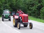 STEYR182a, Baujahr1958,35PS befindet sich nach  der Traktorausstellung  Turmwirt  wieder am Heimweg; 090621
