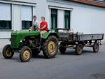 STEYR-80, auch liebevoll  15er  ist samt Gummiwagen noch im regul�ren Einsatz; 260523