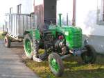 STEYR15 mit angebautem M�hbalken aus dem Jahr1956 leistet noch immer ordentliche Dienste.