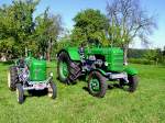 STEYR-80S contra STEYR-280, beide Bj.1958 veranschaulichen das breite STEYR-Traktoren Angebot;120819