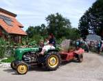 Steyr80(15er) mit kleinem Miststreuer w�hrend der Oldtimerausfahrt in Antiesenhofen/M�nsteuer; 080811