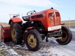 STEYR188 steht bei Hohenzell bereit f�r den Winterdienst; 090117