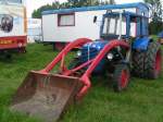 STEYR wurde mit Zwillingsreifen ausgestattet und steht f�r einen Zirkus im Einsatz, N�he RIED i.I.