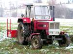Steyr650 mit angebauter  Hubschaufel ; 071117