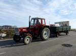 STEYR768, 64PS, 3140ccm; Bj.1977�1979; ist mit einem �lteren Gummiwagen unterwegs; 130306