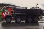 Seitenansicht vom Volvo FMX Kipper, von Beton Weber.