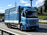 Ein MB Actros mit Pritsche von Brauch am 5.9.25 beim Grauholz.