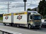 Ein MB Actros Hängerzug vom Camion Transport am 12.9.25 beim Grauholz.