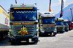 Mehrere MB Actros von Camion Transport am 27.6.26 beim Trucker Festival Interlaken.