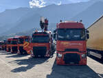 Mehrere LKW der Constantin Group am 4.9.21 beim  special  Trucker Festival in Interlaken.