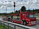 Ein Volvo FM Autotransporter von Cotra am 11.9.25 beim Grauholz.
