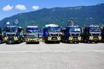 Ein MAN Kipper, Steyr und weitere MAN von Eicher am 27.6.26 beim Trucker Festival in Interlaken.