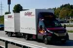 Ein Iveco Daily Mini H�ngerzug von Galliker am 11.9.26 bei Grauholz.