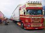 Scania von InterSpan Tschopp am 24.6.17 am Trucker Festival in Interlaken.