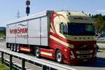 Ein Volvo Sattelzug von InterSpan am 11.9.26 bei Grauholz.