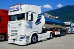 Ein Scania Tanksattelzug von Morand am 27.6.26 beim Trucker Festival in Interlaken.