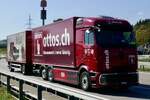 Ein MB eActros H�ngerzug von Otto's am 11.9.26 bei Grauholz.