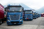 MB und Scania von Planzer am Trucker Festival in Interlaken.