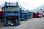 Volvo, MB und Scania von Planzer am Trucker Festival in Interlaken.