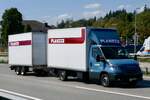 Ein Iveco Daily Mini H�ngerzug von Planzer am 11.9.26 bei Grauholz.