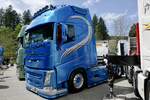 Die Volvo Zugmaschine von Sascha Berthold am 3.5.25 beim Truck Event Huttwil.