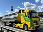 Ein MB Actros L Tanksattelzug von Thommen + Fuhrler am 5.9.25 beim Grauholz.
