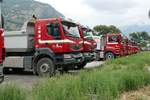 diverse Renault, MAN und MB von Volken Beton am 23.7.16 in Visp.
