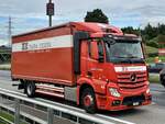 Ein MB Actros Pritsche von Zibatra am 9.9.25 beim Grauholz.