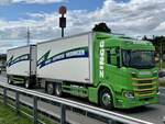 Ein Scania Hängerzug von Zingg am 11.9.25 beim Grauholz.