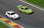 Weiß Porsche 911 SC / Grün Porsche 911 RSR Rennszene (Youngtimer Trophy B Rennen 2) Youngtimer Festival Spa 24.7.2016
