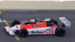 #78, MCLAREN M29, F1 Rennwagen GB, der Formel 1 Saison 1979. Masters Racing Legends, beim Spa Six Hours am 1.10.2022 bei Regen von der Haupttribüne