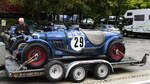  Riley TT Sprite Special, des Pre War Sports Cars Rennen im Fahrerlager, Spa Six Houers am 1.10.2022.