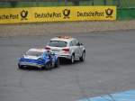Audi Sport TT Cup wird nach Rennstartunfall abgeschleppt am 03.05.15 auf Hockenheimring