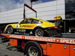 Porsche GT3 Cup mit leichter Beschädigung am 07.08.11 am Nürburgring 