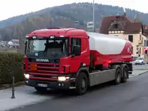 Scania Tankwagen am 21.11.14 in Neckargemünd 