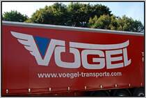 Impression eines Sattelaufliegers der Spedition VGEL.