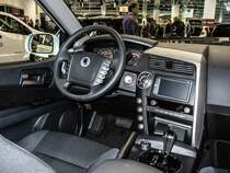 Innenraum des SsangYong Actyon Sports Pick Up, gesehen auf dem Auto Zürich 2014