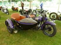Harley-Davidson mit Seitenwagen bei den Luxembourg Classic Days 2013 in Mondorf, aufgenommen am 01.09.