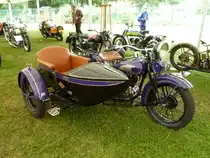 Harley-Davidson mit Seitenwagen bei den Luxembourg Classic Days 2013 in Mondorf, aufgenommen am 01.09.