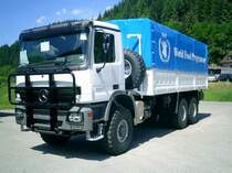 Ein Actros MpII fr die World Food Programme Organisation in Afrika bei der berfhrungsfahrt in Deutschland.