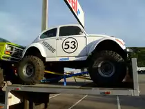 Monstertruck mit VW Käfer-Karosserie steht am 16.06.2013 auf einem Parkplatz in Trier