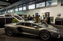 Lamborghini Aventador, gesehen auf dem Auto Zürich 2014.