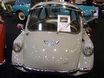 Trojan 200. 1960 - 1965. Beim Trojan 200 handelt es sich um einen Heinkel Kabinenroller. Nachdem die Produktion bei Heinkel in Stuttgart eingestellt wurde, verkaufte man die Produktionsanlagen an die irische Dundalk Engineering Company. Diese verkaufte bereits ein Jahr später die Anlagen an die englische Trojan Ltd., wo die Kabine weiterproduziert wurde. Aufgrund der Herkunft habe ich den Kabinenroller in der Rubrik Heinkel abgespeichert. Essen-Motor-Show am 05.12.2014.