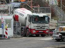 Mercedes Benz Actros Betonmischer am 04.12.14 in Neckarsulm