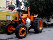 PAMPA, ein Argentinischer LANZ-BULLDOG Nachbau; wartet in Rottenbach auf Publikum; 140907